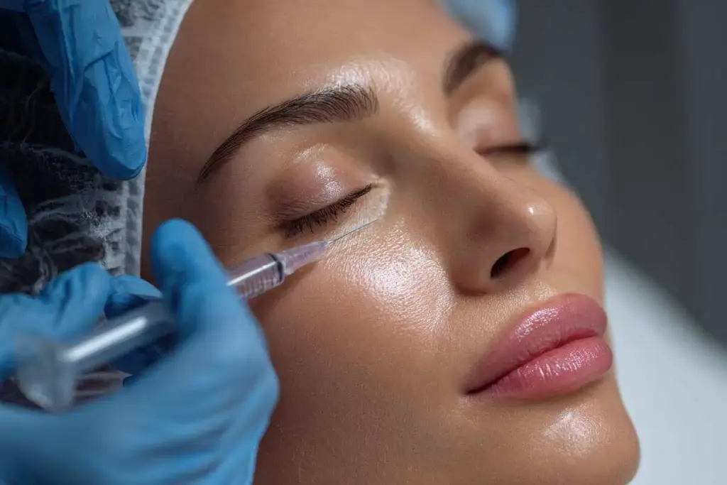 Provider performing Sculptra treatment at Pretty Please Aesthetics in Sacramento, CA